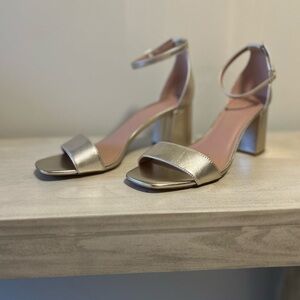 Nordstrom Shimmering Gold Block Heels